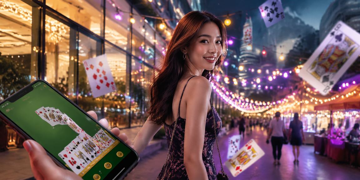 Pemandangan Genting Highlands dengan permainan rummy gaya Melayu